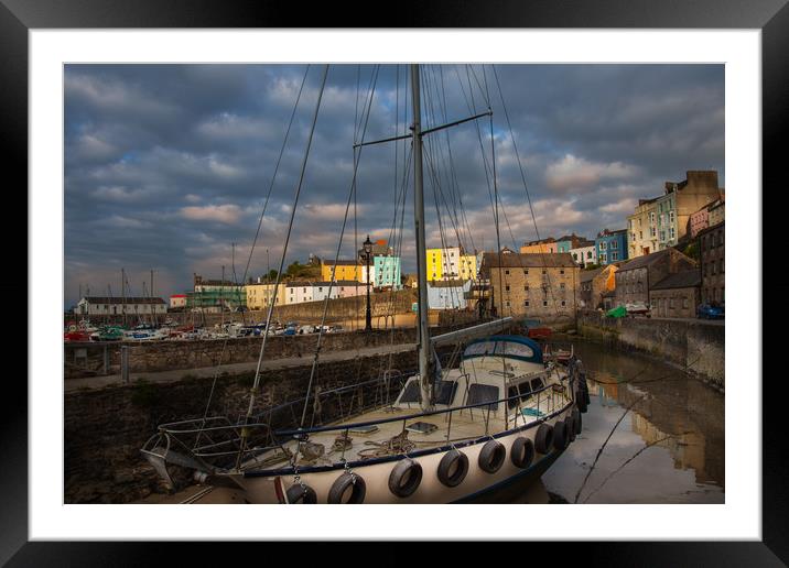 seascape Tenby Harbour Framed Mounted Print by paul holt