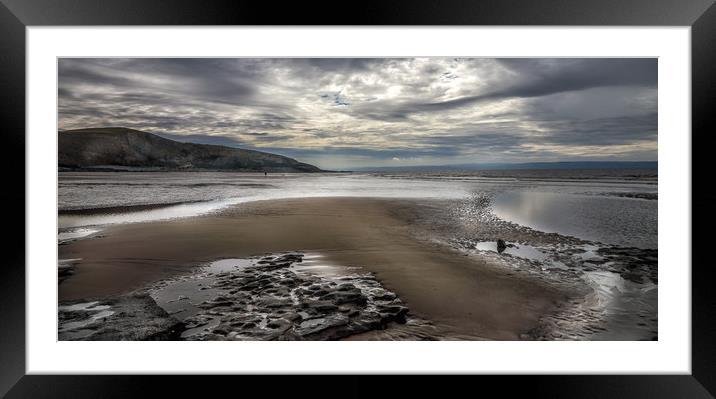 Dunraven Bay Framed Mounted Print by paul holt