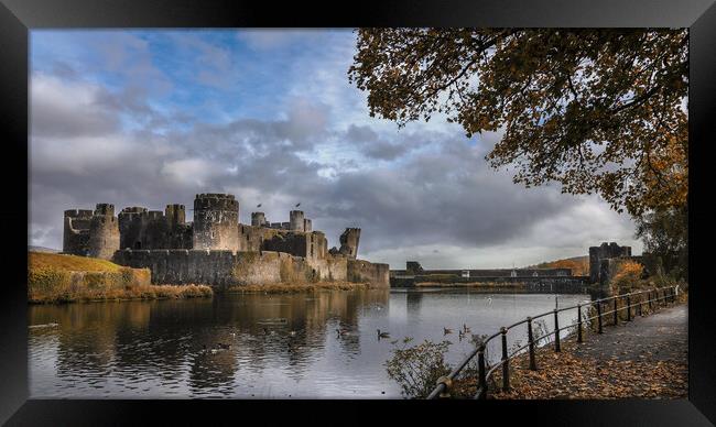 Caerphilly Castle Framed Print by paul holt