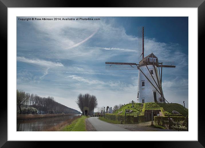  Windmill at Damme, Belgium Framed Mounted Print by Rose Atkinson