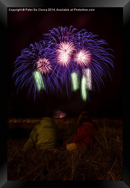  Fireworks Framed Print by Peter De Clercq