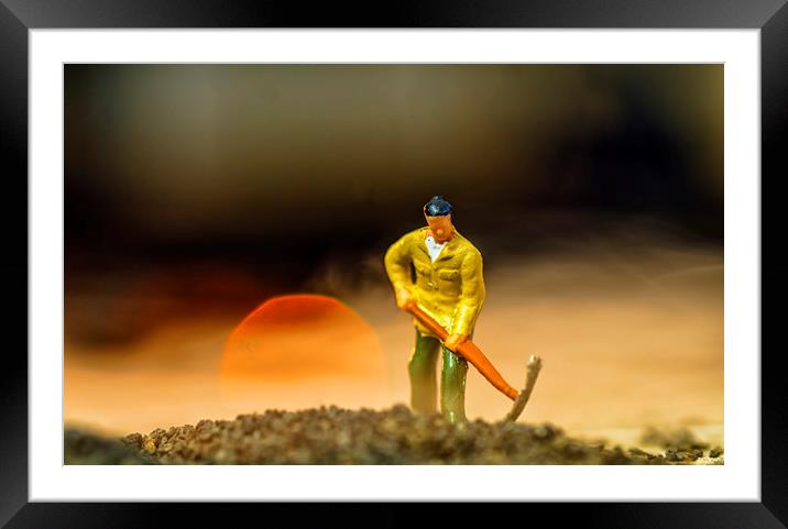 Working at dawn Framed Mounted Print by Garry Quinn