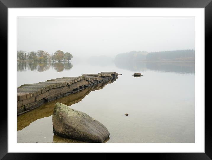 Misty jetty view Framed Mounted Print by Garry Quinn