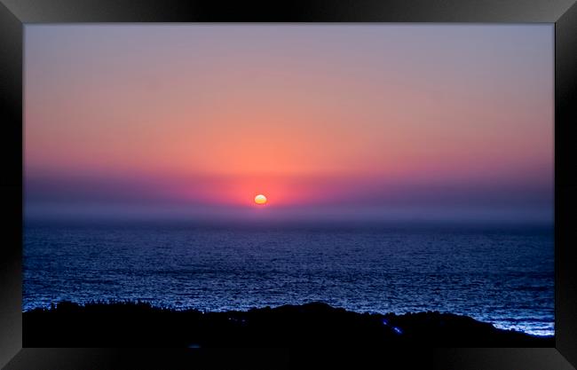 Sun Down Kefalos Framed Print by Garry Quinn