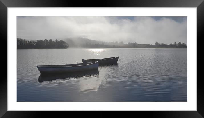 Morning misty mooring Framed Mounted Print by Garry Quinn