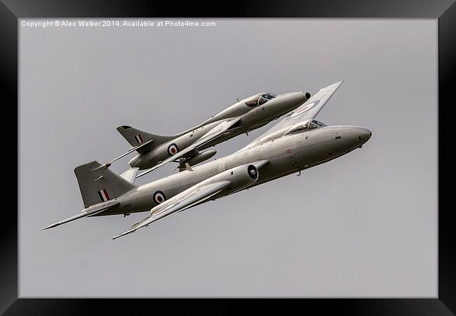  Mid Air Squadron Canberra & Hunter Framed Print by Alec Walker