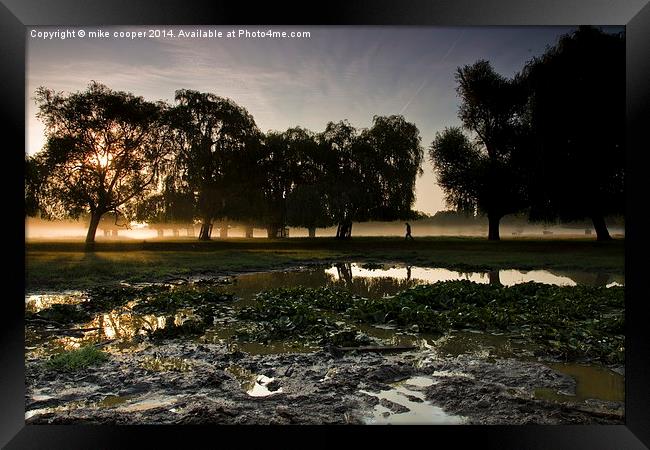  out early in the mist Framed Print by mike cooper