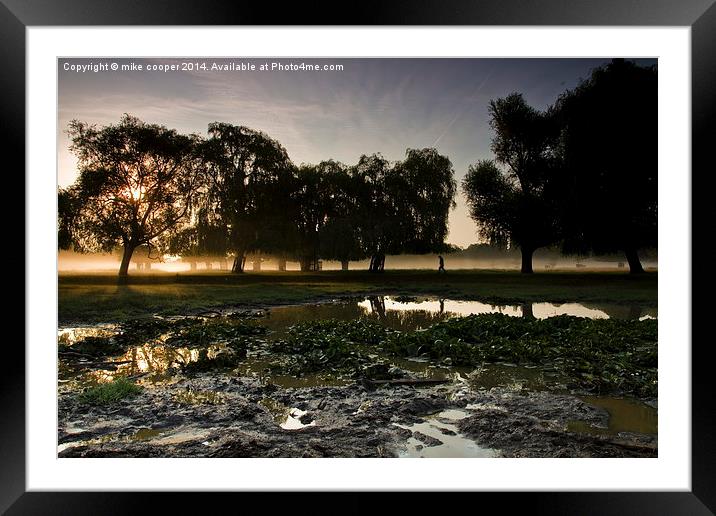  out early in the mist Framed Mounted Print by mike cooper
