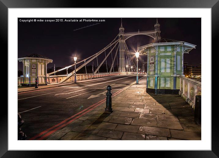  Albert bridge at dawn,toll booth Framed Mounted Print by mike cooper