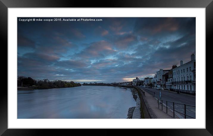  The Terrace on the thames  Framed Mounted Print by mike cooper