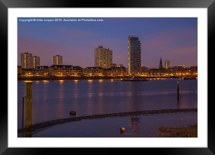  over the thames to Battersea Framed Mounted Print by mike cooper