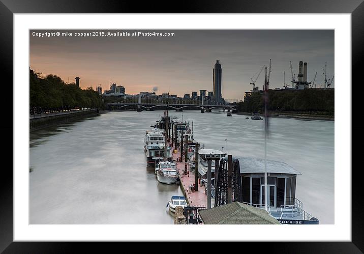  The Thames at dawn Framed Mounted Print by mike cooper