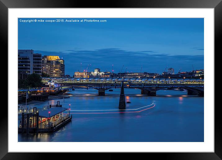 Millenium to Bankside  Framed Mounted Print by mike cooper