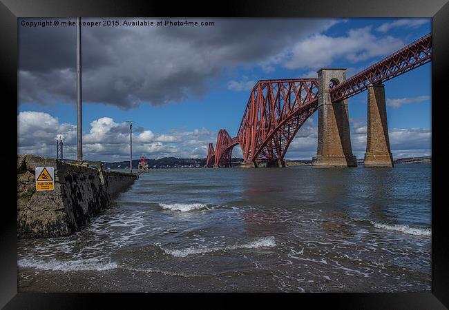  Forth rail bridge from the shore Framed Print by mike cooper
