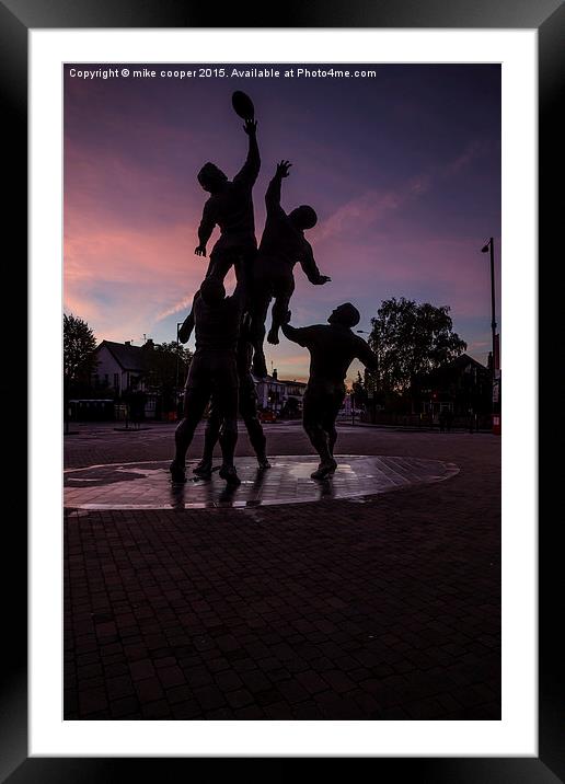  The line out Framed Mounted Print by mike cooper