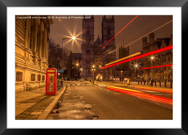  Westminster Abbey light show Framed Mounted Print by mike cooper
