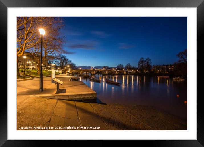 blue hour morning Framed Mounted Print by mike cooper