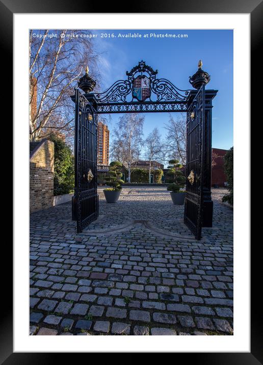 entrance to Cremorne gardens Framed Mounted Print by mike cooper