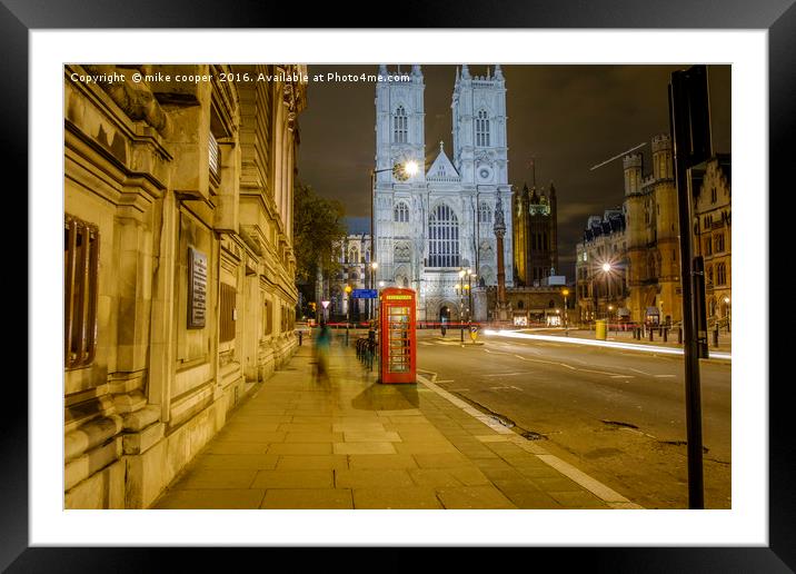 Abbey by night Framed Mounted Print by mike cooper