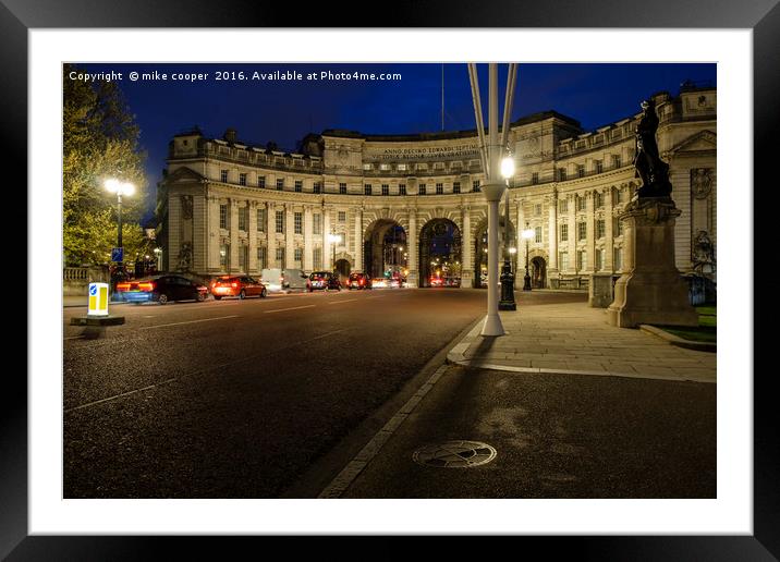 up the Mall to Admiralty arch Framed Mounted Print by mike cooper