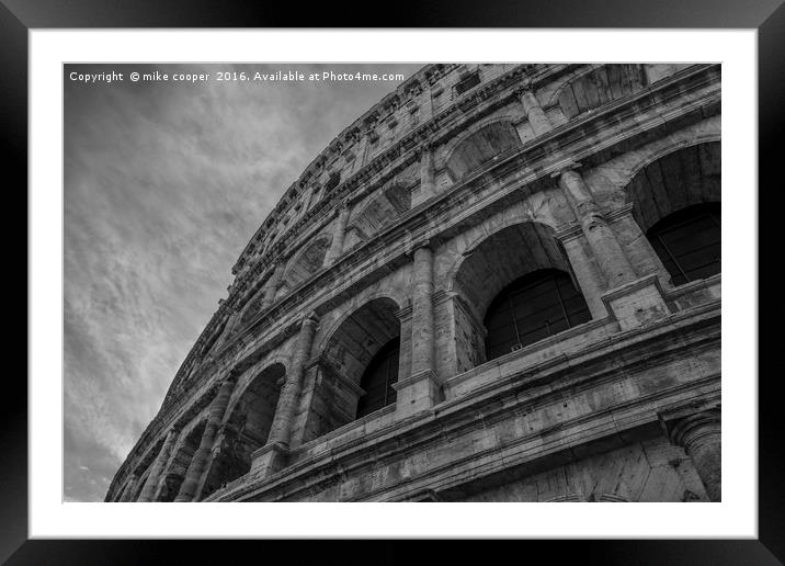 the Coliseum Rome Framed Mounted Print by mike cooper