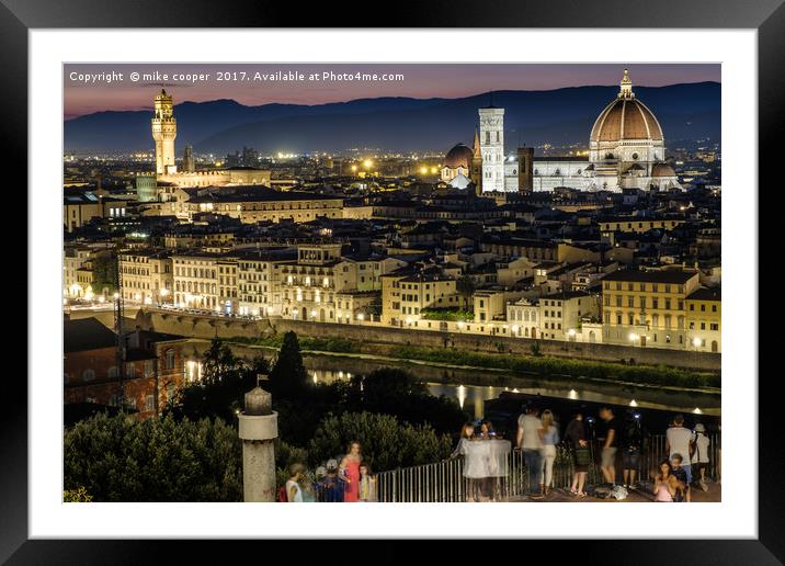 view over Florence Framed Mounted Print by mike cooper