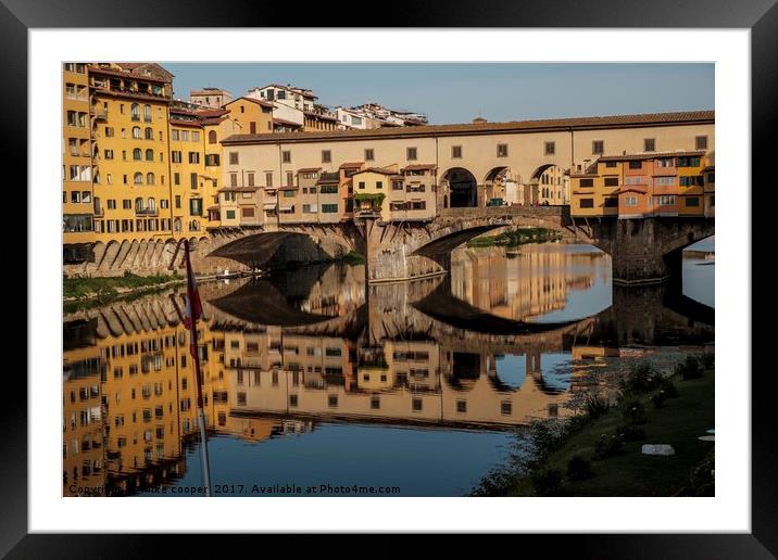 Reflections on the A rno Framed Mounted Print by mike cooper