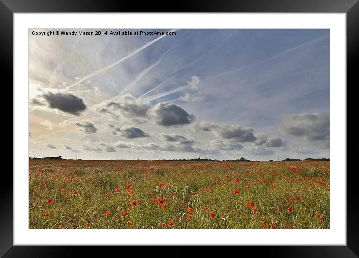  Poppy field Framed Mounted Print by Wendy Mason