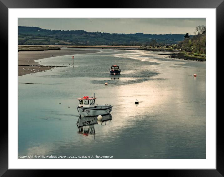 River Axe Estuary Framed Mounted Print by Philip Hodges aFIAP ,