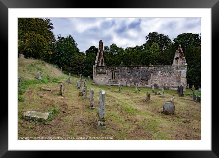 Temple Church Ruin Framed Mounted Print by Philip Hodges aFIAP ,