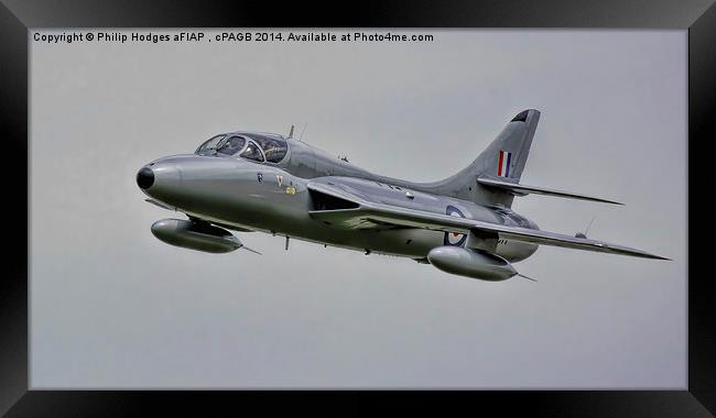  Two Seat Hawker Hunter  Framed Print by Philip Hodges aFIAP ,