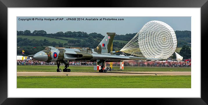 Avro Vulcan B2 Landing Parachute Assisted  Framed Mounted Print by Philip Hodges aFIAP ,