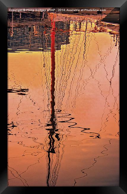Sail Mast Reflections  Framed Print by Philip Hodges aFIAP ,
