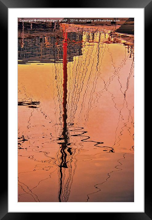 Sail Mast Reflections  Framed Mounted Print by Philip Hodges aFIAP ,
