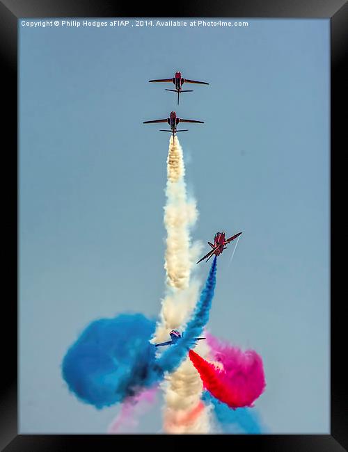  Red Arrows Crossover Framed Print by Philip Hodges aFIAP ,