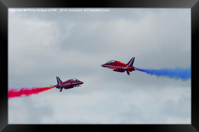 Red Arrows Opposition Roll  Framed Print by Philip Hodges aFIAP ,