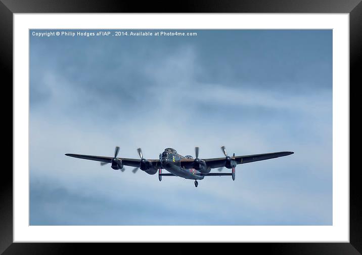  Avro Lancaster PA474 Framed Mounted Print by Philip Hodges aFIAP ,