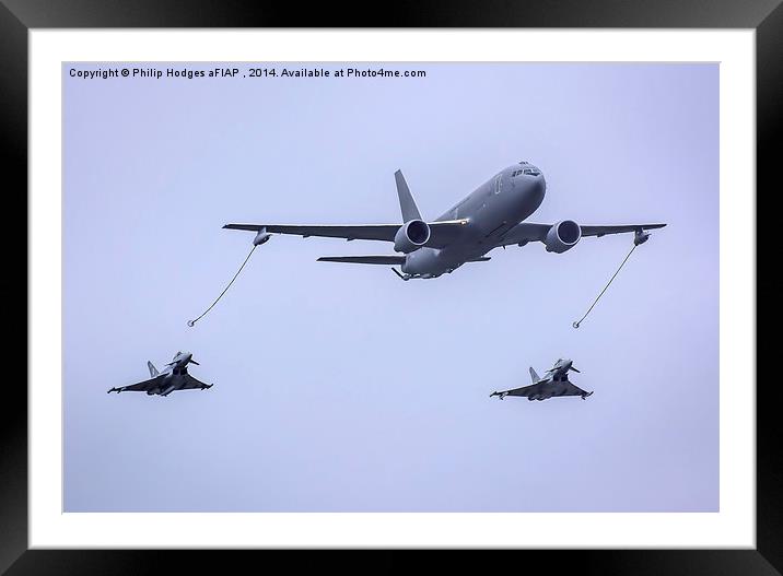 A330 Voyager simulating flight refueling  Framed Mounted Print by Philip Hodges aFIAP ,