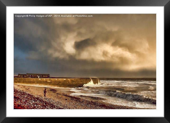 Clouds over Lyme Bay  Framed Mounted Print by Philip Hodges aFIAP ,