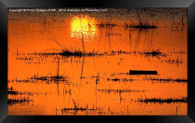  Sunset on the Levels Framed Print by Philip Hodges aFIAP ,