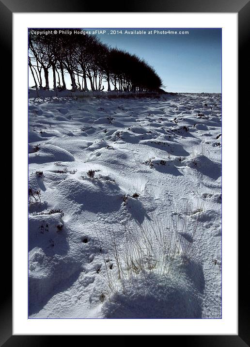 Snow on Exmoor  Framed Mounted Print by Philip Hodges aFIAP ,