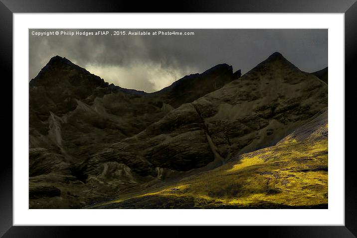  The Black Cuillins of Skye Framed Mounted Print by Philip Hodges aFIAP ,