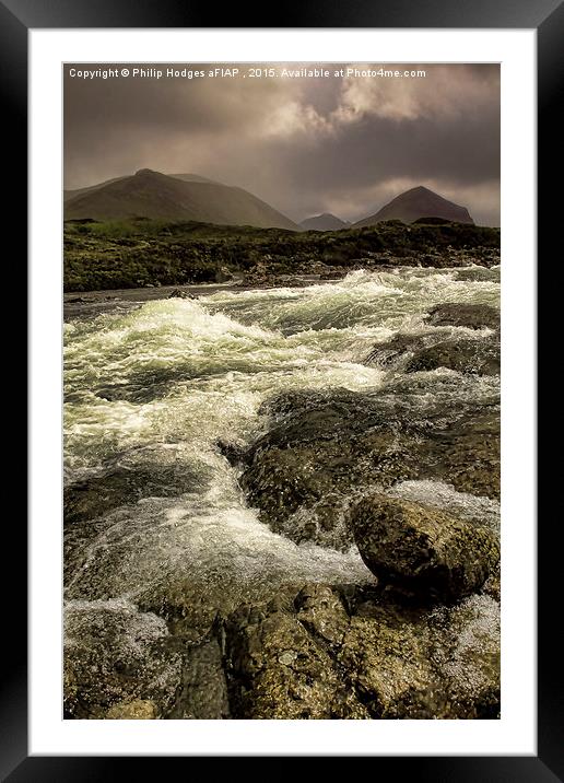 Sligachan Torrent  Framed Mounted Print by Philip Hodges aFIAP ,