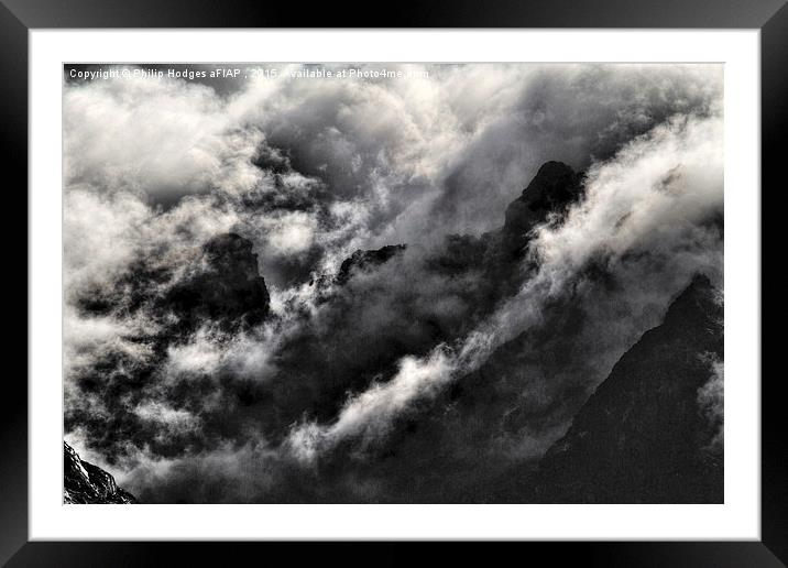 Mountains in the Mist  Framed Mounted Print by Philip Hodges aFIAP ,