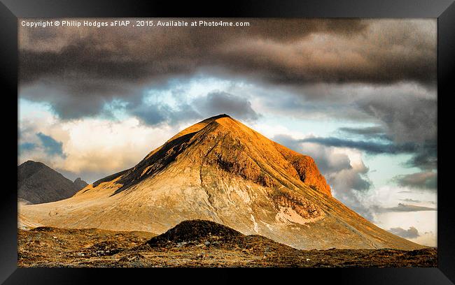  One of Skye's Red Cuillins Framed Print by Philip Hodges aFIAP ,