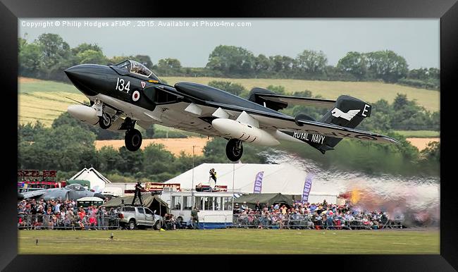 de Havilland Sea Vixen XP924 " Foxy Lady" Framed Print by Philip Hodges aFIAP ,