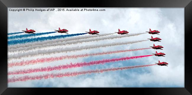  Red Arrows at Yeovilton (1) Framed Print by Philip Hodges aFIAP ,