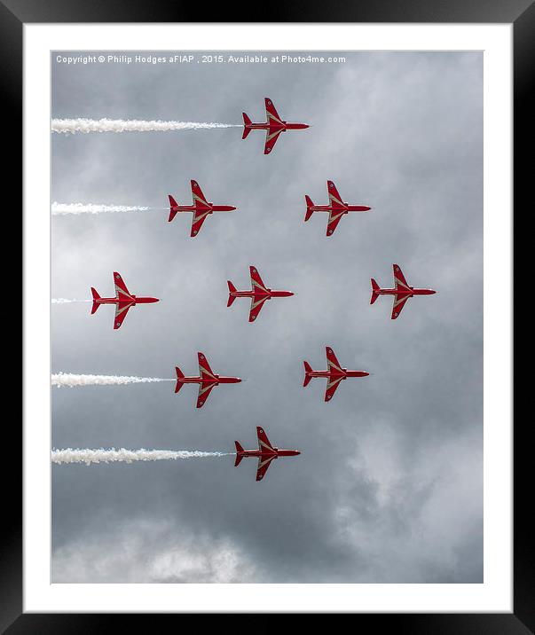 Red Arrows at Yeovilton (4)  Framed Mounted Print by Philip Hodges aFIAP ,