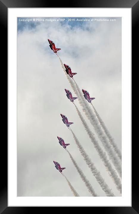  Red Arrows at Yeovilton (6)  Framed Mounted Print by Philip Hodges aFIAP ,