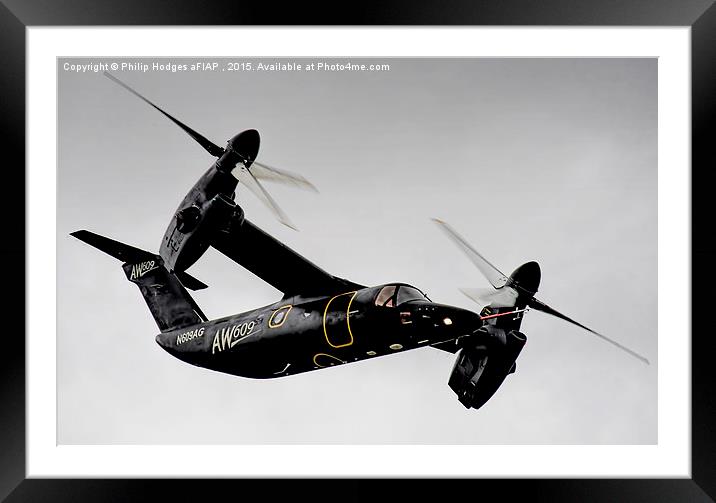  Agusta Westland AW 609 TiltRotor (3)  Framed Mounted Print by Philip Hodges aFIAP ,